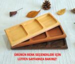 Ahşap Üç Bölmeli Dikdörtgen Sunumluk - Görsel 5